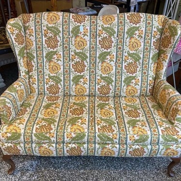 Queen Anne style sette 56” x 25”. X 42” seat height 18.5”