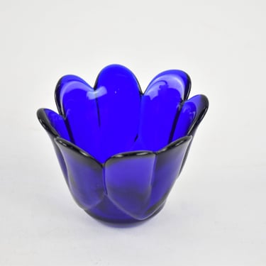 Vintage Cobalt Glass Flower Cup / Vase 