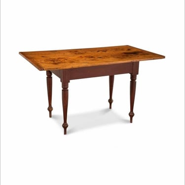 Early 19th Century American Farmhouse Double Pine Board Harvest Work Table 