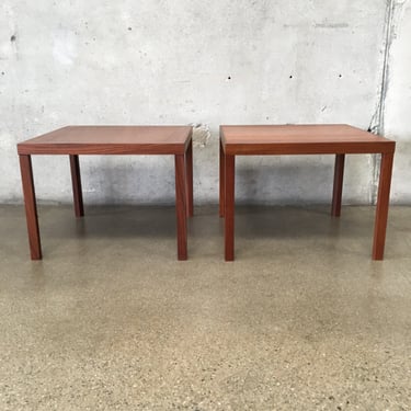Mid Century Danish Pair Of Side Tables By Hans Olsen