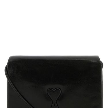 Ami Unisex Black Leather Voulez-Vous Wallet