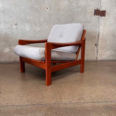 Danish Modern Solid Teak Lounge Chair