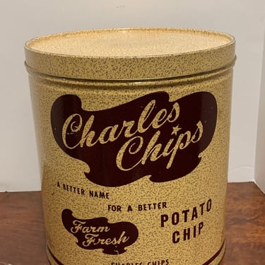 Vintage Charles Chips Tin 