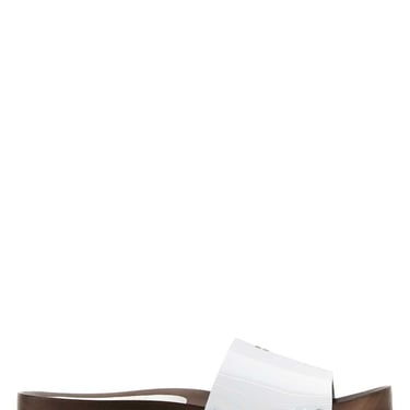 Miu Miu Women White Leather Clogs