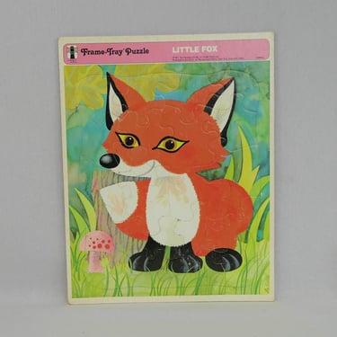 1971 Little Fox Frame Tray Puzzle by Rainbow Works - Large Size 11