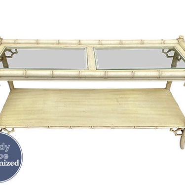 54" Unfinished Vintage Bamboo Style Console #08751