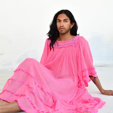 Mexican Lace and Cotton Dress 