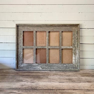 Rustic Wood Frame | 5x7 Multi Opening Reclaimed Wood Wall Hung Frame | Barnwood Frame | Barn Wood Frame | Wedding | Rustic | Farmhouse 