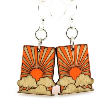 Sunrise Wood Earrings