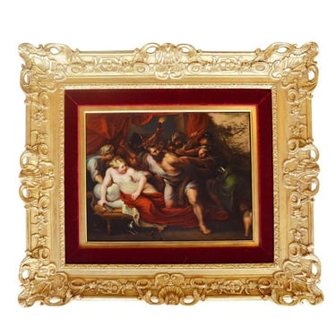 Late 19th Century, German KPM, Hand Painted Porcelain Plaque