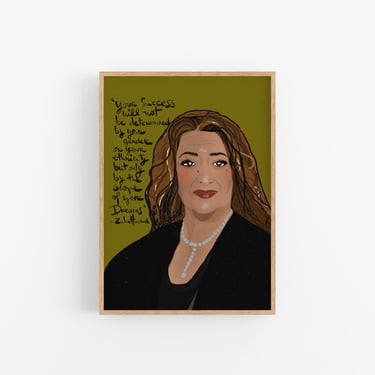 Zaha Hadid art Print, Architect Gifts, Iconic Women Portrait, Cubicle Decor 