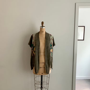 Jeanne Walton vintage wearable art jacket/vest-one size 