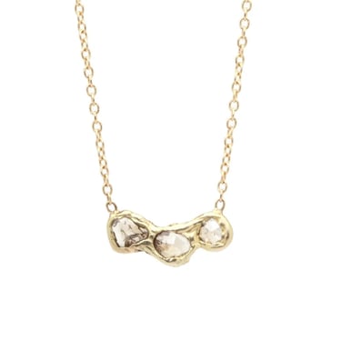Mirage Trio Pendant - 14ky + Diamonds