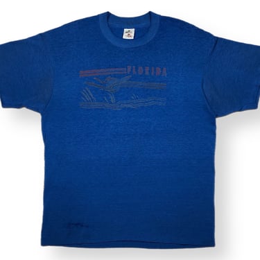 Vintage 90s Florida Faded Out/Distressed Destination/Souvenir Style Graphic T-Shirt Size XL 