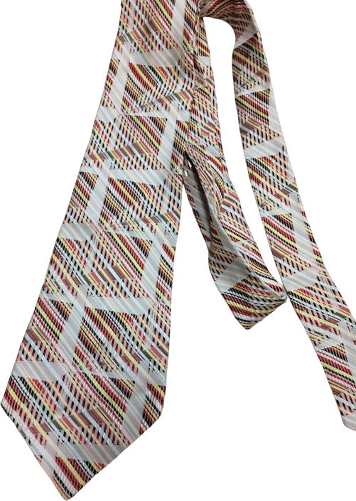 70s Abstract Necktie Mens Tie Striped Print
