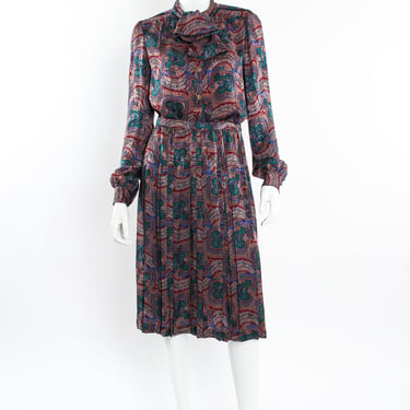 Paisley Floral Top & Skirt Silk Set