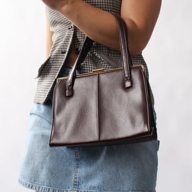 Vintage Maroon Leather Purse