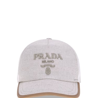 Prada Men Logoed Baseball Hat