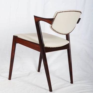 Rosewood and Leather Chairs by Kai Kristiansen Model 42 