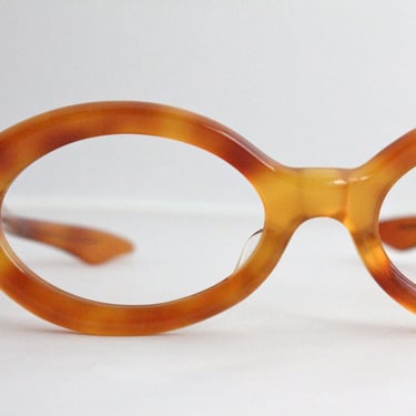 Vintage 60's Butterscotch Tortoise Cat Eye Eyeglasses Sunglasses Frames 