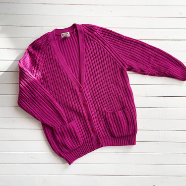 purple grandpa sweater 80s vintage chunky knit oversized cardigan 