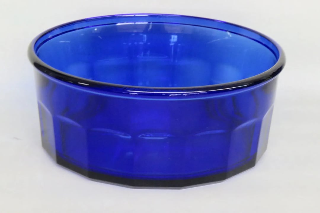 Vintage Arcoroc factory Large Cobalt Blue Serving Bowl