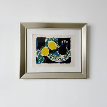 "NATURE AUX LEMONS" LITHOGRAPH BY CHARLES PIERRE HUMBERT, 1980, 20x24