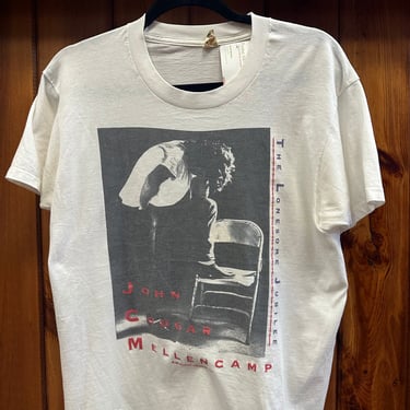 Vintage 80's John Cougar Mellencap concert tour 87 rock tee t shirt S/M 