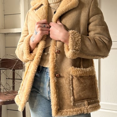 70s Rancher Shearling Winter Jacket | M