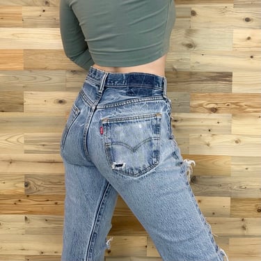 Levi's 501 Distressed Vintage Boyfriend Jeans / Size 26 