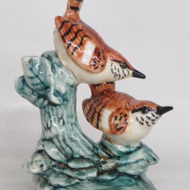 Stangl Double Wrens 1940s Pottery Bird Figurine Porcelain Figurine 2809B