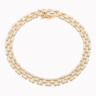 Pavé Diamond Panther Chain Bracelet