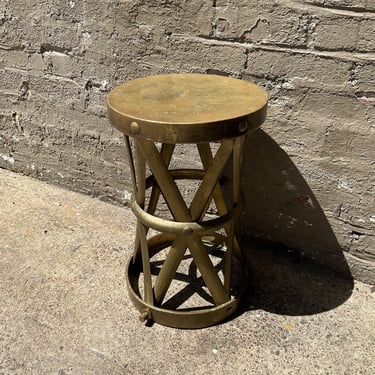 Hammered Brass Side Table