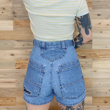LEE Pipes High Rise Jean Skater Shorts / Size 28 29 