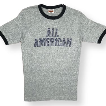 Vintage 70s/80s “All American” Graphic Ringer T-Shirt Size Small/Medium 