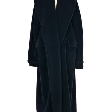 Max Mara Black Wool Overcoat