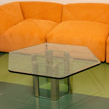 Hexagonal Glass Coffee Table