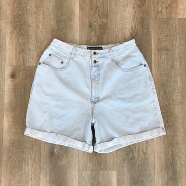 90's High Rise Cuffed Jean Shorts / Size 34 