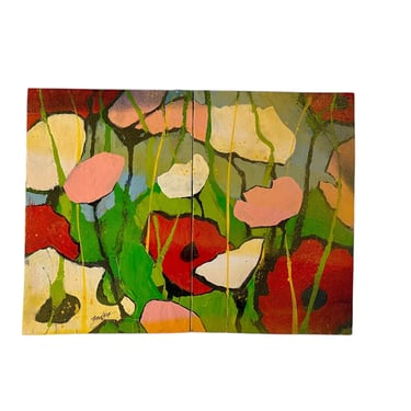 Alan Braley Mixed Media Floral Artwork