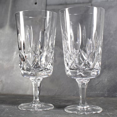 Pair of Gorham Crystal King Edward Iced Tea Glasses - set of Two (2) - Vintage Blown Glass Crystal - Made in Germany | FREE SHIPPING 