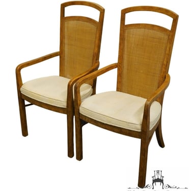 Set of 2 DREXEL Woodbriar Collection Rustic European Dining Arm Chairs 957-832 