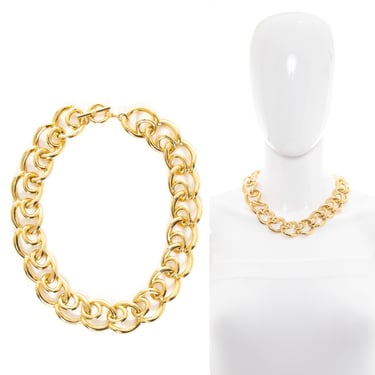 1980's Gold Chain Choker Necklace