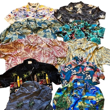 Lot of 10 Hawaiian Shirts Excellent Condition