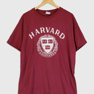 Vintage Champion Harvard 'Ve-Ri-Tas'  Vinyl T Shirt Sz L
