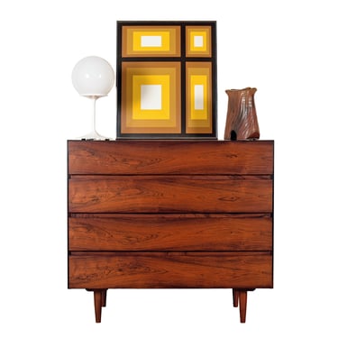 4-Drawer Danish Rosewood Bachelor’s Chest | Dresser