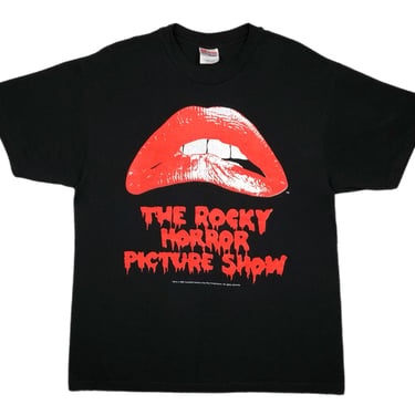 Vintage 1998 The Rocky Horror Picture Show Big Print Movie/Film Graphic Lips T-Shirt Size Large 