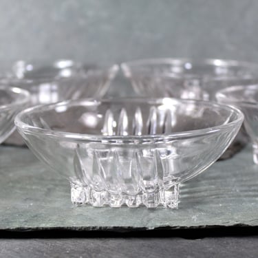 Mid-Century Glass Trinket Bowl | Square Footed Condiment Bowl | Mod Design Glass | Bixley Shop 