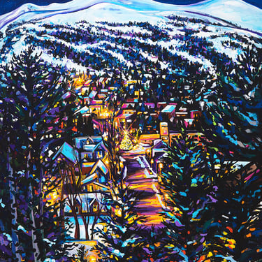 Snowy Breckenridge 5X4ft painting