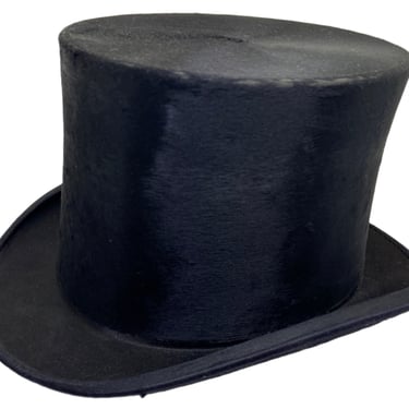 1800s Marshall Field & Co Antique Beaver Top Hat Size 7 3/8