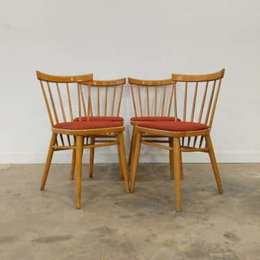 Set of 4 Vintage Czech Mid Century Modern Dining Chairs 